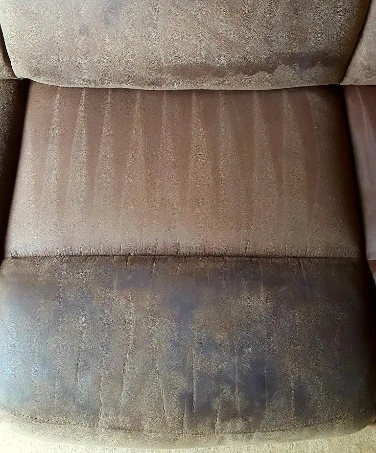 Suede Effect Sofa - Stain removal during cleaning