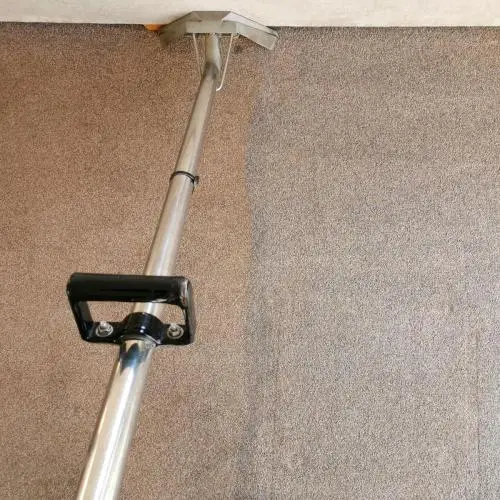 Carpet clean in progress