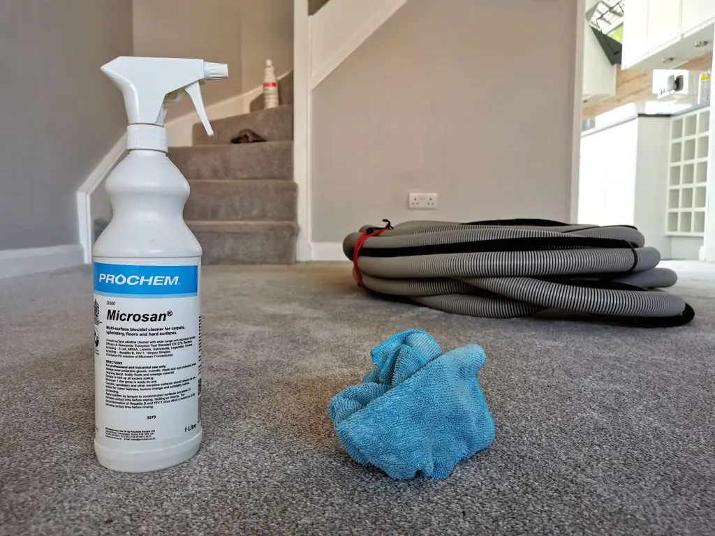 End of tenancy cleaning chemicals